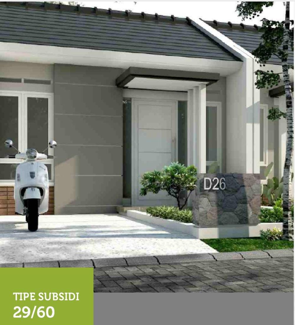 foto tampak rumah tipe 29/60 perumahan PANORAMA GARDEN