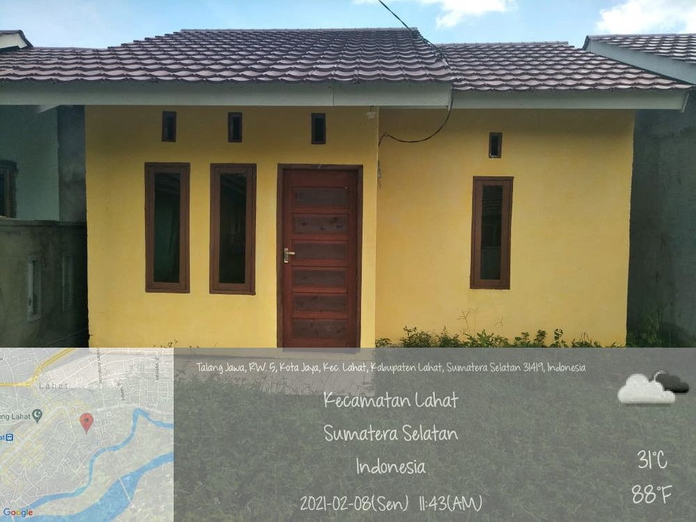 foto tampak rumah tipe 36 perumahan Griya Aldiva Jaya