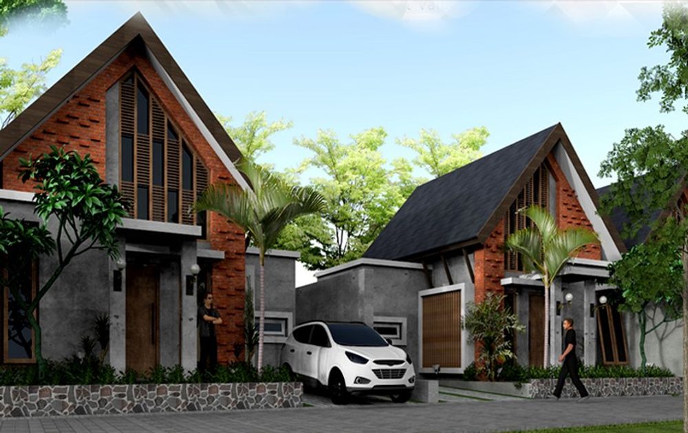 foto tampak rumah tipe 80/150 perumahan CINTARATU RESIDENCE