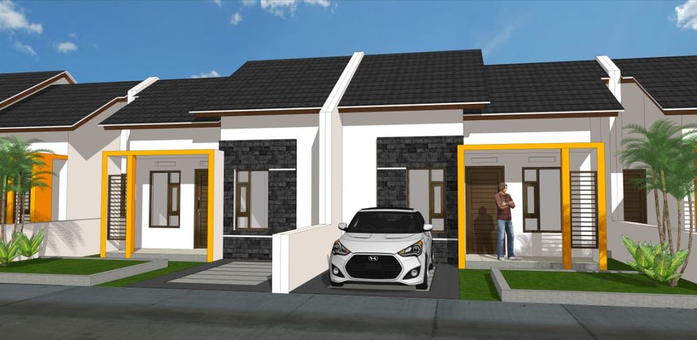 foto tampak rumah tipe 36/98 perumahan PERMATA MOTEWE