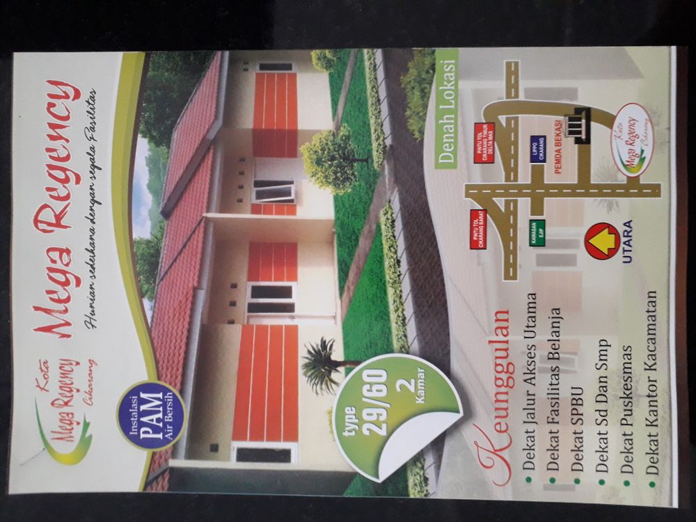 foto tampak rumah tipe 29/60 perumahan MEGA Regency Blok P