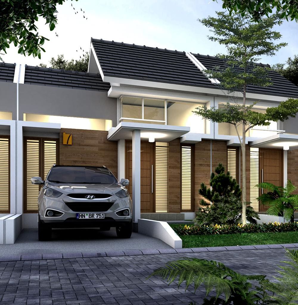 foto tampak rumah tipe 36/72 perumahan PANORAMA GARDEN