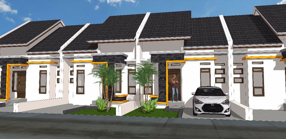 foto tampak rumah tipe 45/98 perumahan PERMATA MOTEWE