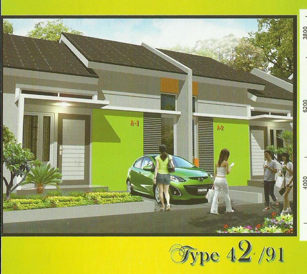 foto tampak rumah tipe 42/91 perumahan PERUMAHAN LAGUNA RAYA RESIDENCE
