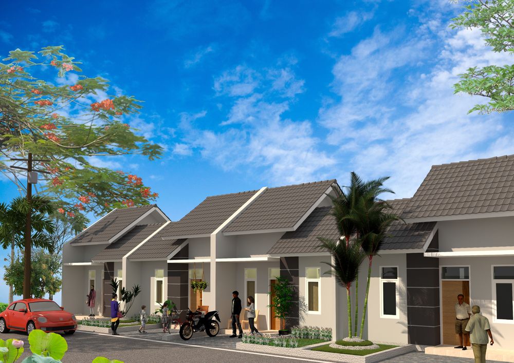 foto tampak rumah tipe 30/60 perumahan Griya Brebes Asri