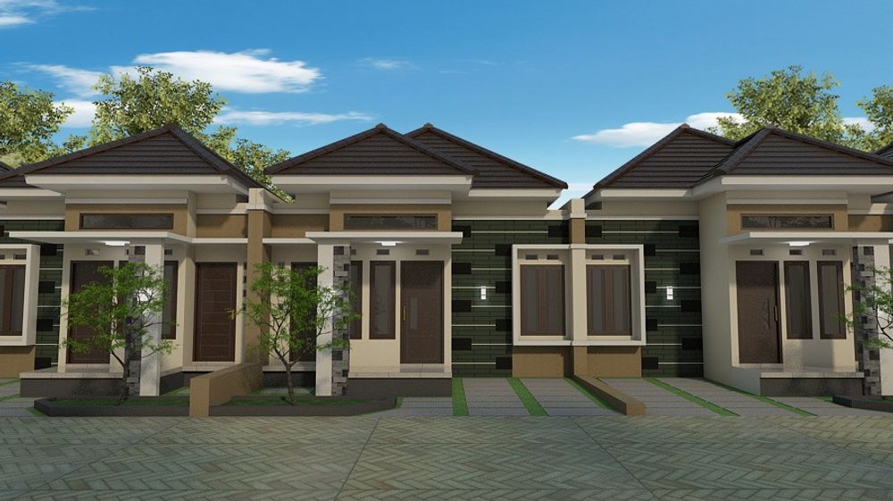 foto tampak rumah tipe 55 perumahan DEWI SINTA RESIDENCE