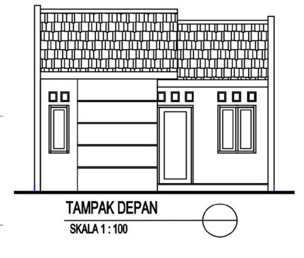 foto tampak rumah tipe 22/60 perumahan TATAR ENDAH RESIDENCE