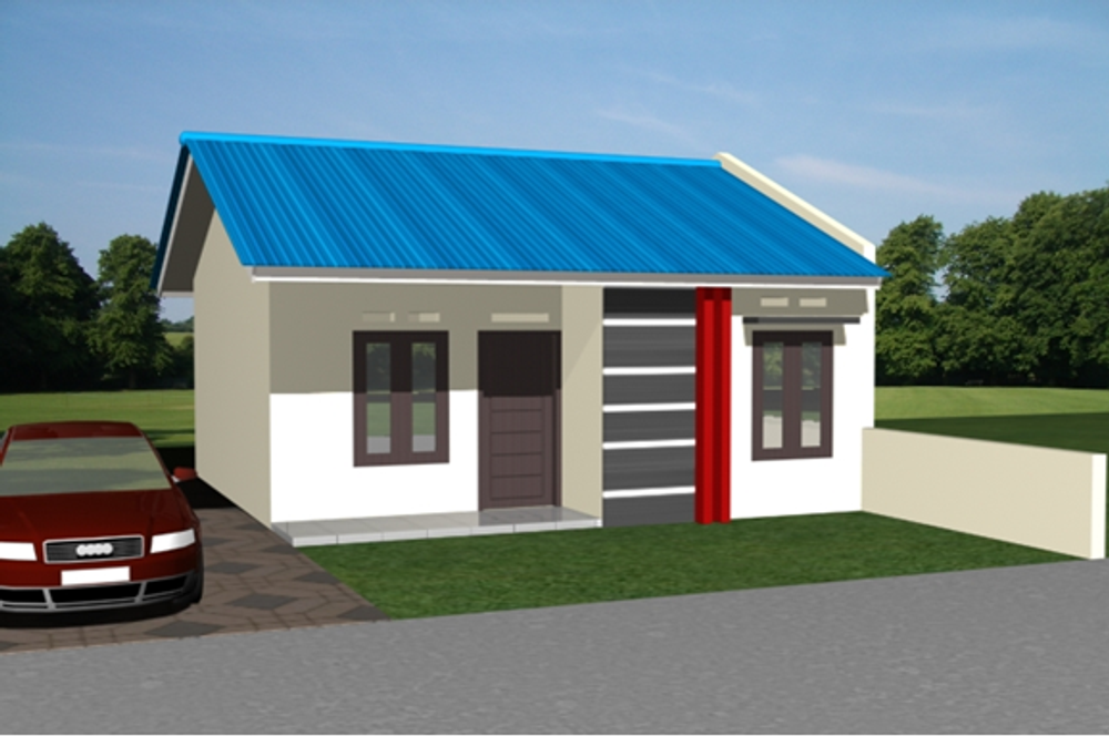 foto tampak rumah tipe T.36 perumahan Bukit Hijau 2