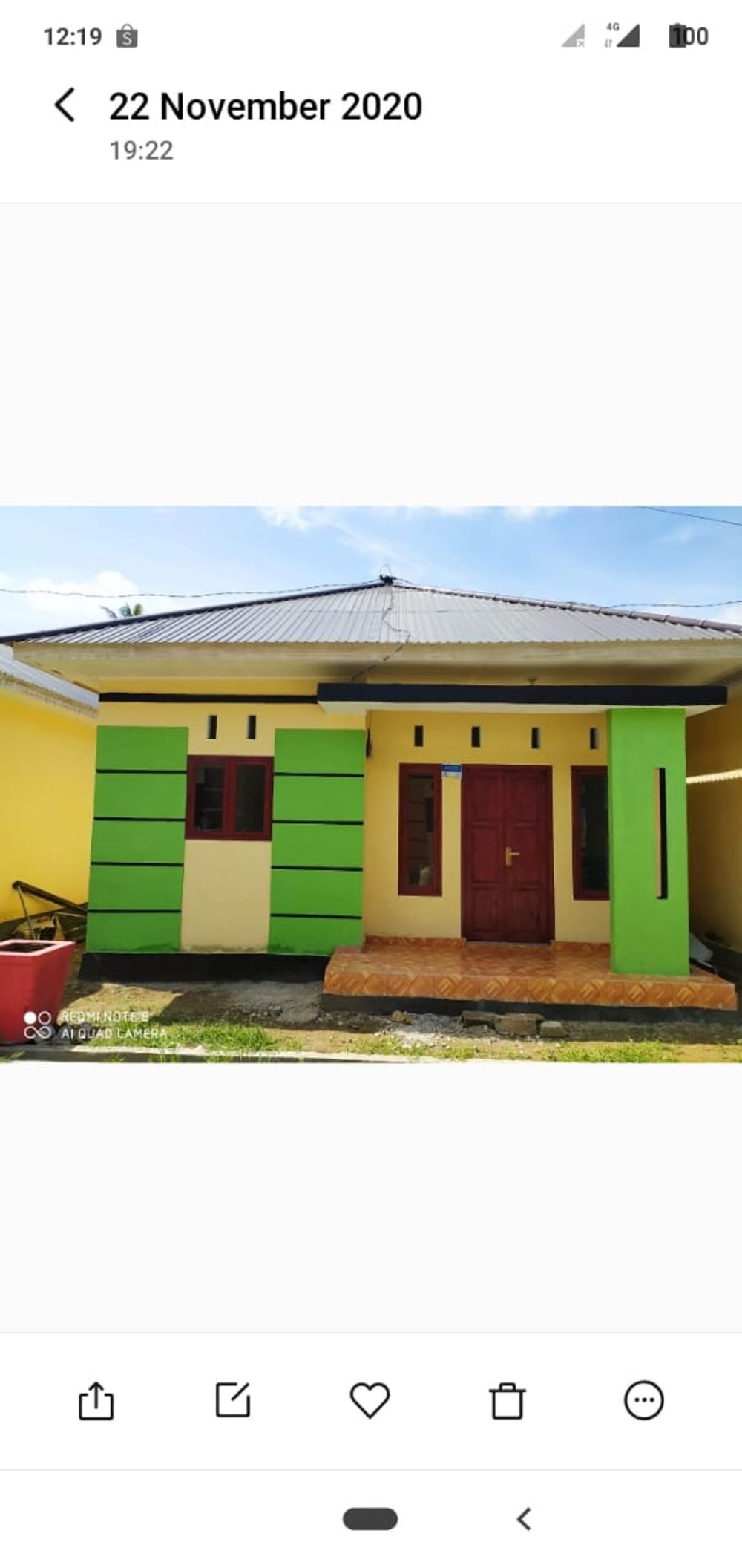 foto tampak rumah tipe 36 perumahan MUTIARA INDAH
