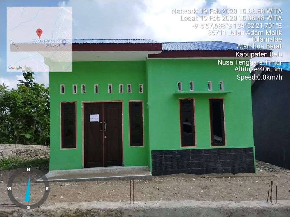 foto tampak rumah tipe 36 perumahan BUKIT EMAS WEKATIMUN