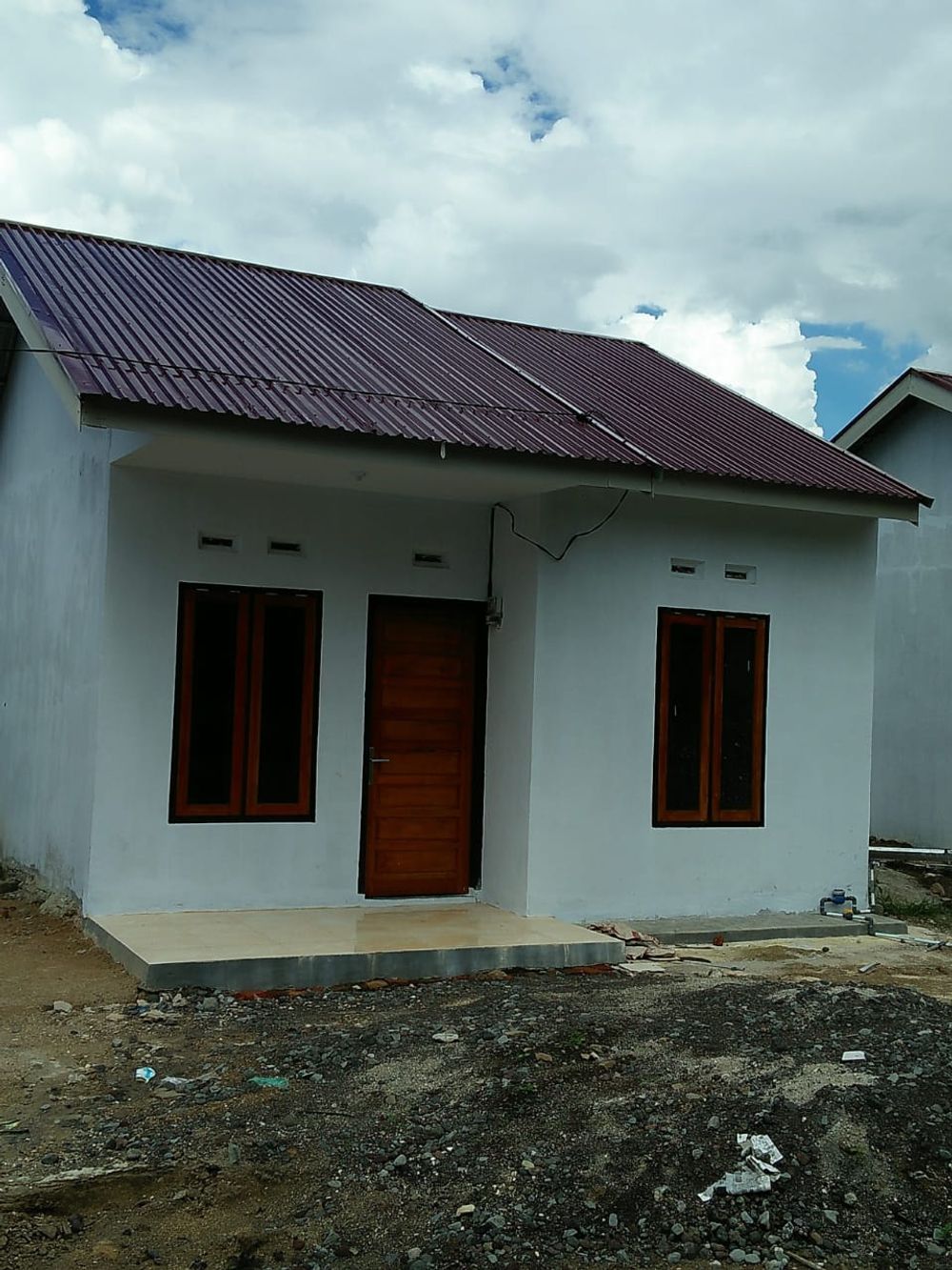 foto tampak rumah tipe 36 perumahan Bancah Tarok 