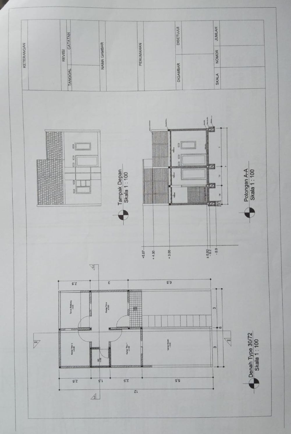 foto tampak rumah tipe 30/72 perumahan Perumahan pringgading