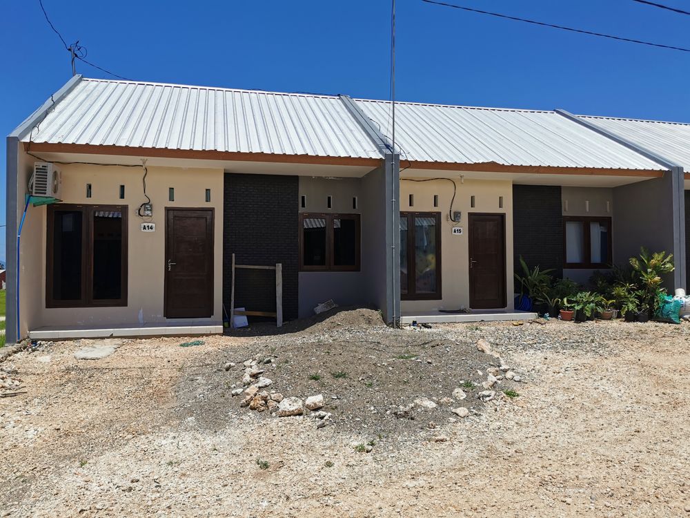 foto tampak rumah tipe RHEA (subsidi) perumahan OSMOKLAND
