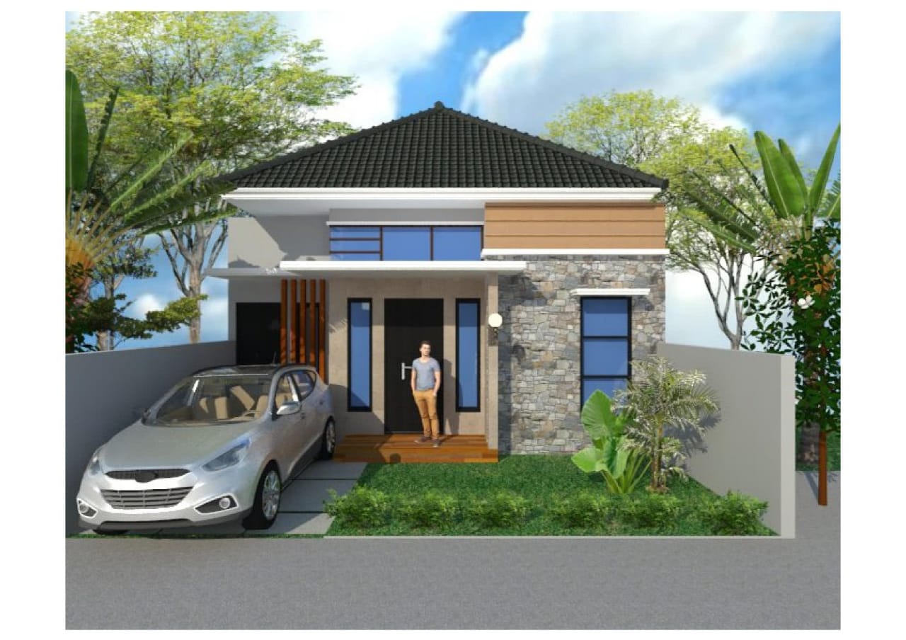 foto tampak rumah tipe 55 perumahan ROYAL PERMATA