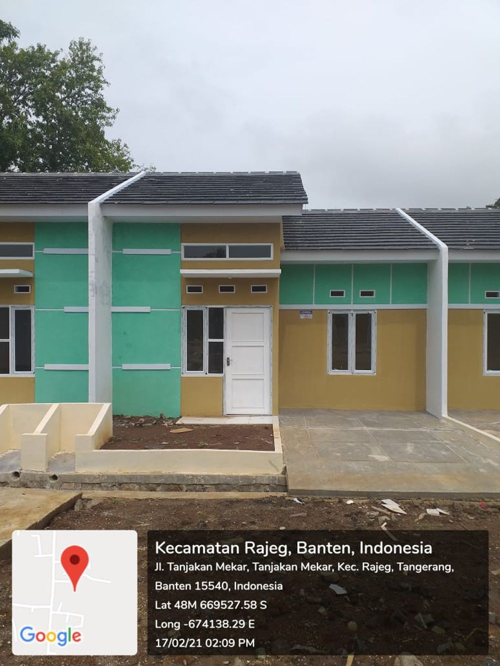 foto tampak rumah tipe 30/60 perumahan Grand Madani Residence