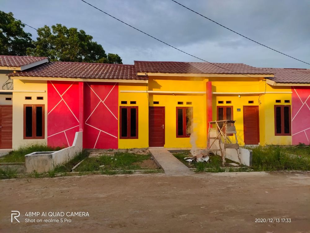 foto tampak rumah tipe 36/84 perumahan Sriwijaya Cluster Borang