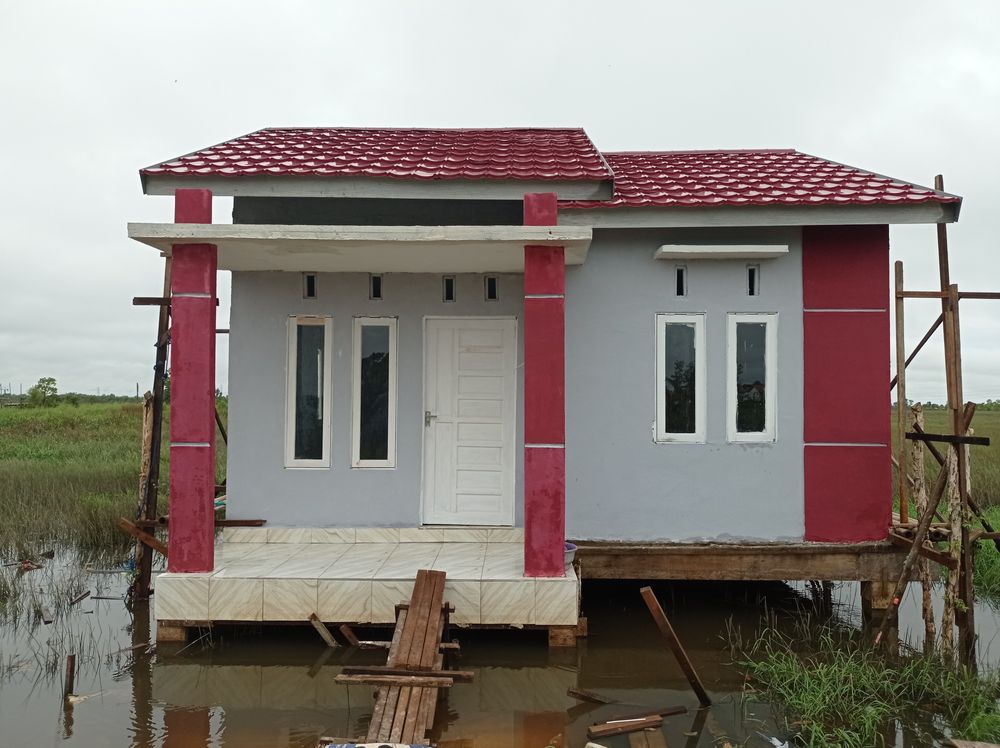 foto tampak rumah tipe 36 perumahan SHALLI MESSI PERAMUAN