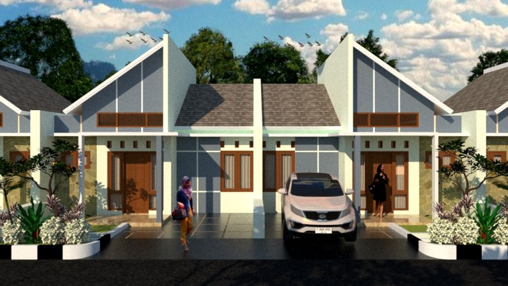 foto tampak rumah tipe 40/70 perumahan PILAR MAS PERSADA 2