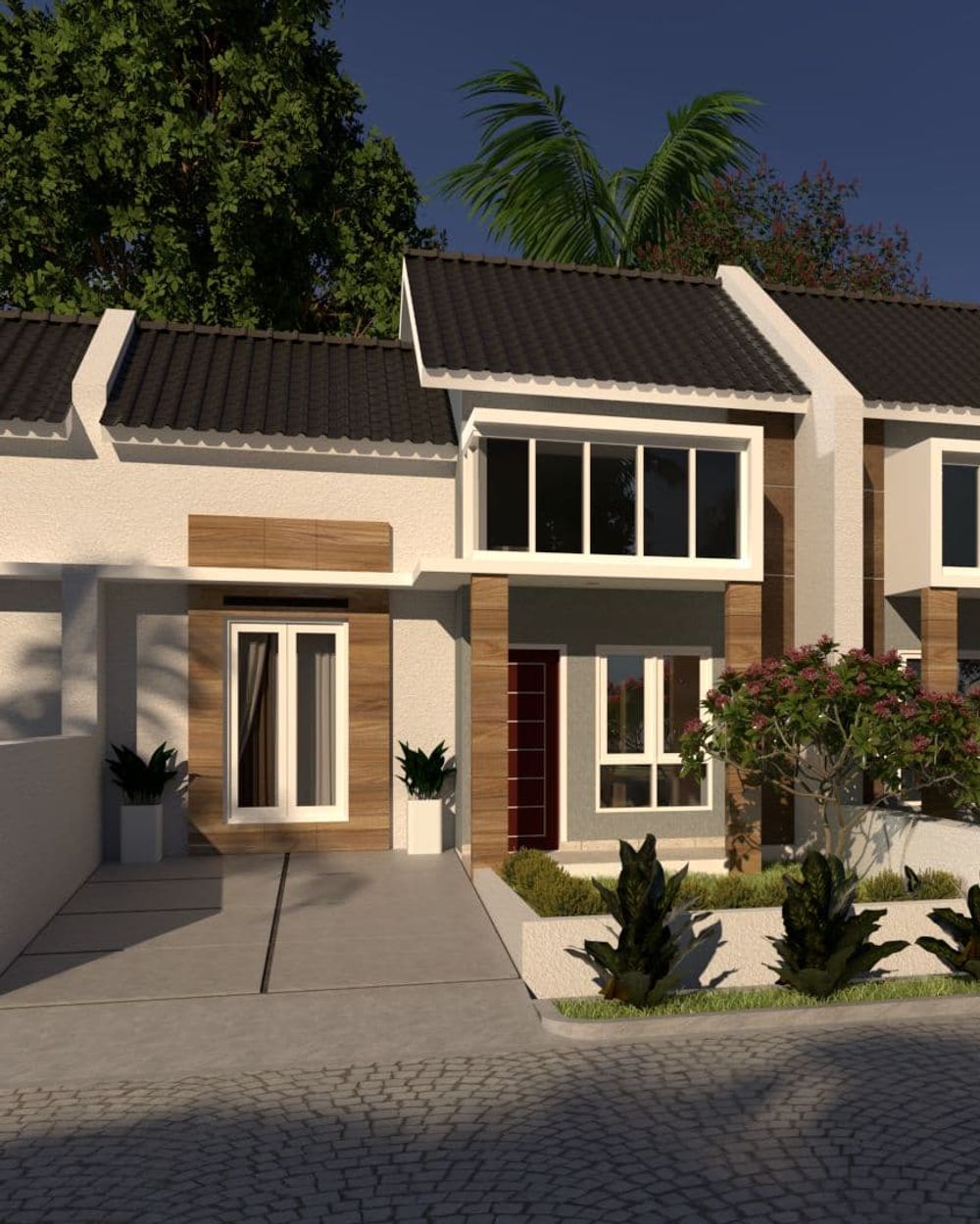 foto tampak rumah tipe 45 perumahan DREAMLAND ALEXANDER