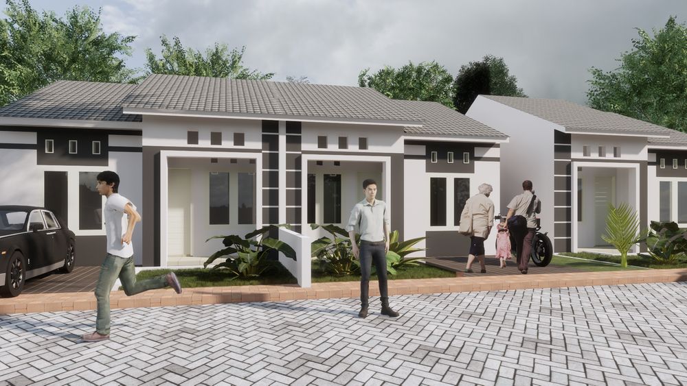 foto tampak rumah tipe 36 perumahan Rumah Pondok 5