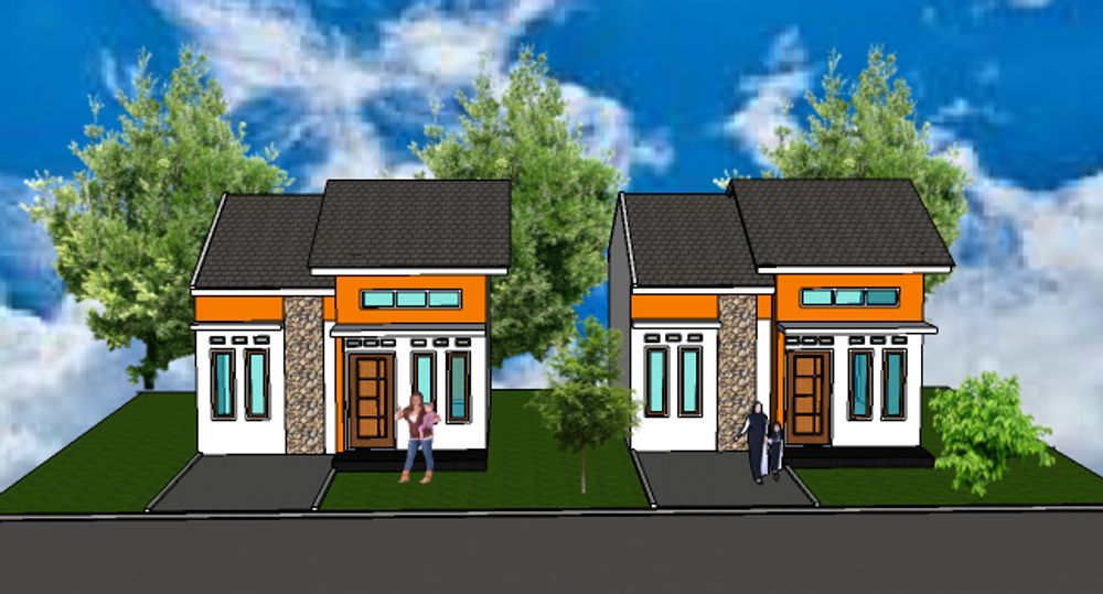 foto tampak rumah tipe 36/108 perumahan Villa Kenanga Indah
