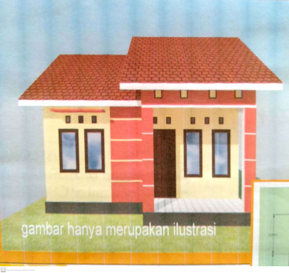 foto tampak rumah tipe RSH perumahan Pesona Fitria Mandiri