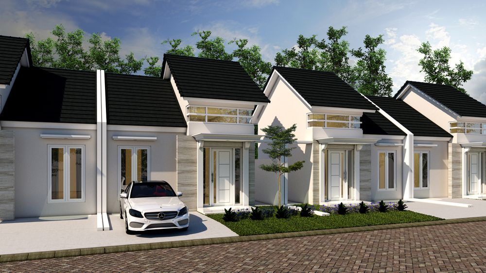 foto tampak rumah tipe 36 perumahan Tunggal Jaya Estate