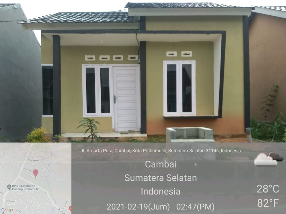 foto tampak rumah tipe 36 plus perumahan GRAND ROYAL PANDAWA