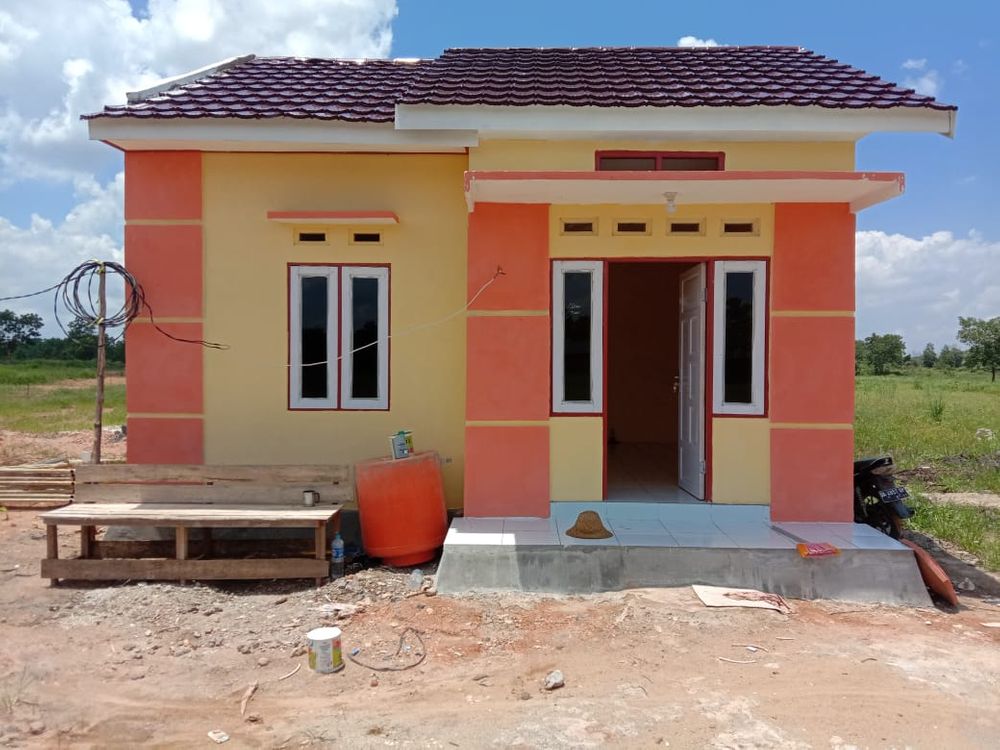 foto tampak rumah tipe 36 perumahan AZZAHRA VILLAGE BANJARBARU