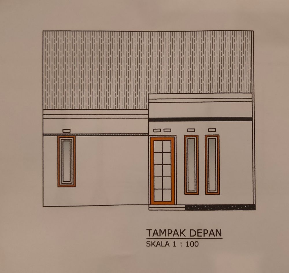foto tampak rumah tipe 36/72 perumahan Bukit mega harmoni