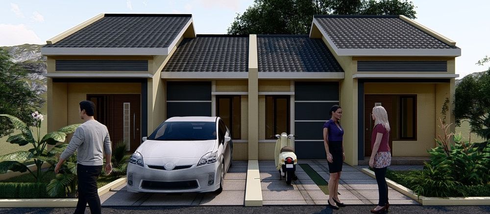 foto tampak rumah tipe 36/66 perumahan Griya Pesona Caruban