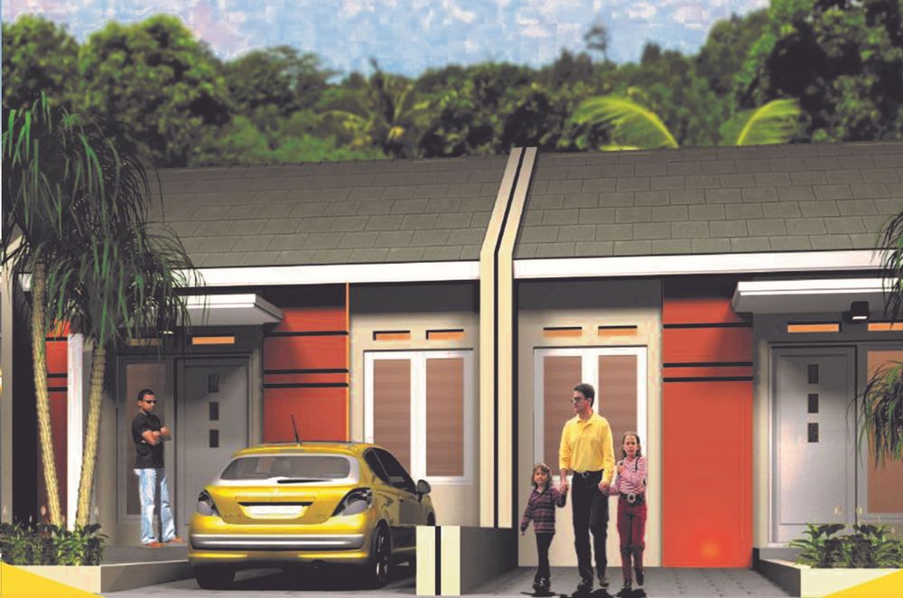 foto tampak rumah tipe 30/60 perumahan De Green Kedungrejo