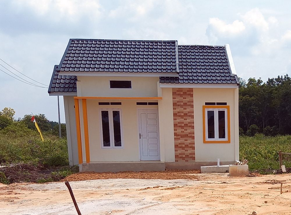 foto tampak rumah tipe 36 perumahan Cantika Residence