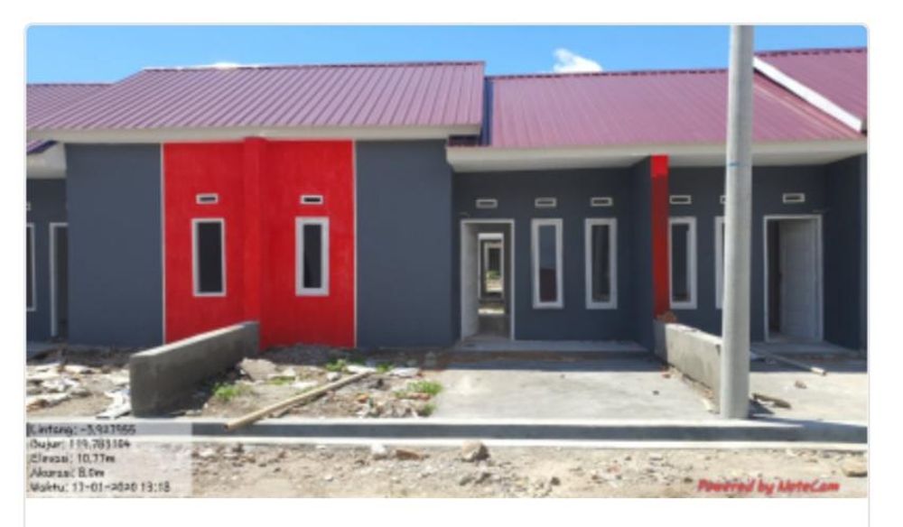 foto tampak rumah tipe 36/72 perumahan Bumi Galser Permai