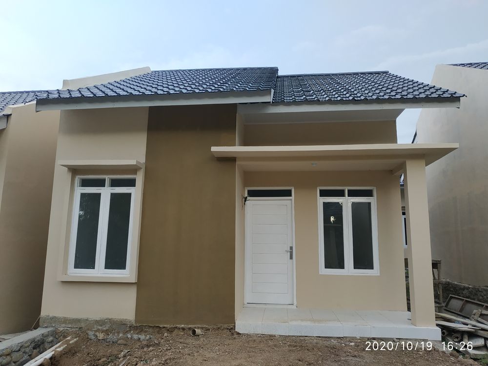 foto tampak rumah tipe 36 perumahan Agraria Tingkeum Residence