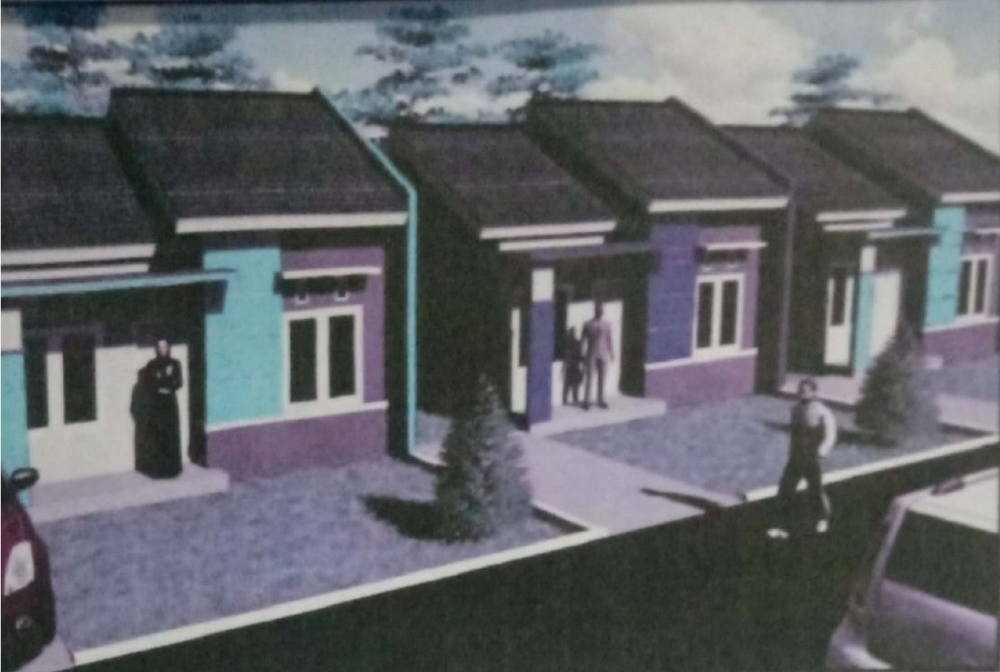 foto tampak rumah tipe 36 minimalis perumahan LILIN ASRI TAHAB KE II