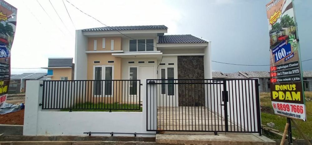 foto tampak rumah tipe Yudhistira perumahan Green Babelan Asri 2
