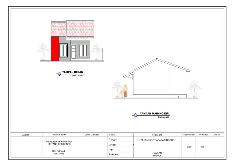foto tampak rumah tipe 36/247 perumahan PERUMAHAN BINTANG RESIDENCE