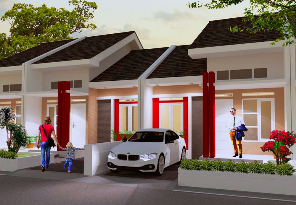 foto tampak rumah tipe 40 perumahan CLUSTER PESONA CIANJUR INDAH 2