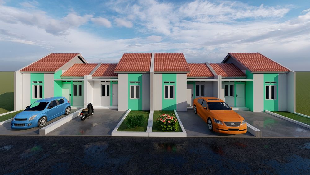 foto tampak rumah tipe 36/72 perumahan GRIA PANORAMA SUMEDANG