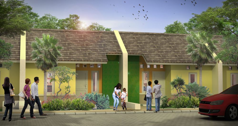 foto tampak rumah tipe Anggrek 2 perumahan PERMATA MUTIARA MAJA - CLUSTER KALIMAYA 1 & 2