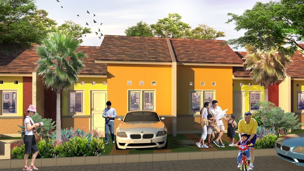 foto tampak rumah tipe Bugenvil perumahan PERMATA MUTIARA MAJA - CLUSTER KALIMAYA 1 & 2