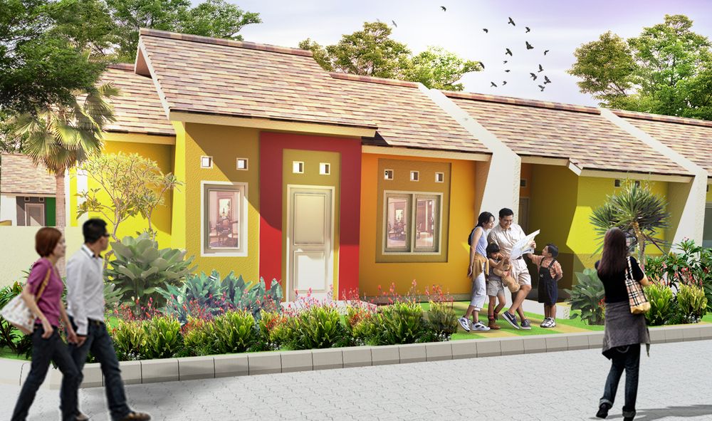 foto tampak rumah tipe Crysan perumahan PERMATA MUTIARA MAJA - CLUSTER KALIMAYA 1 & 2