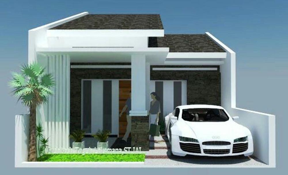 foto tampak rumah tipe 45 perumahan Arjuna regency