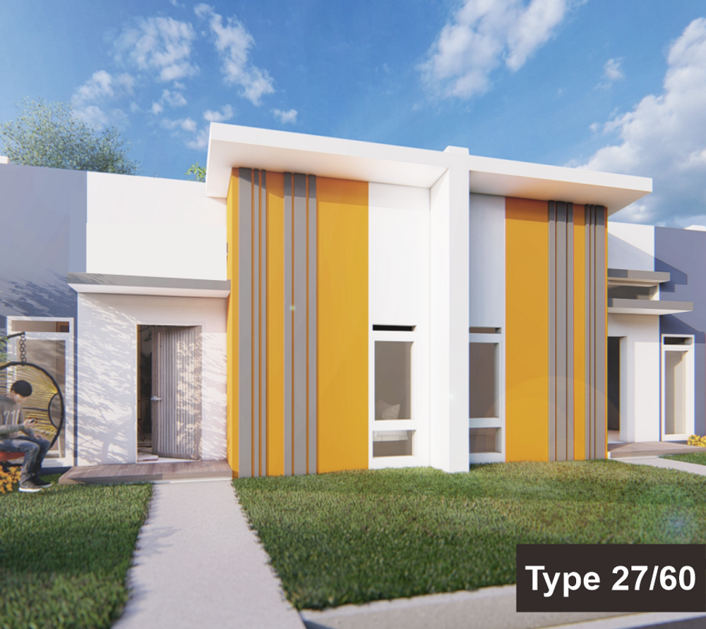 foto tampak rumah tipe Zahira perumahan STAR PARAHYANGAN RESIDENCE