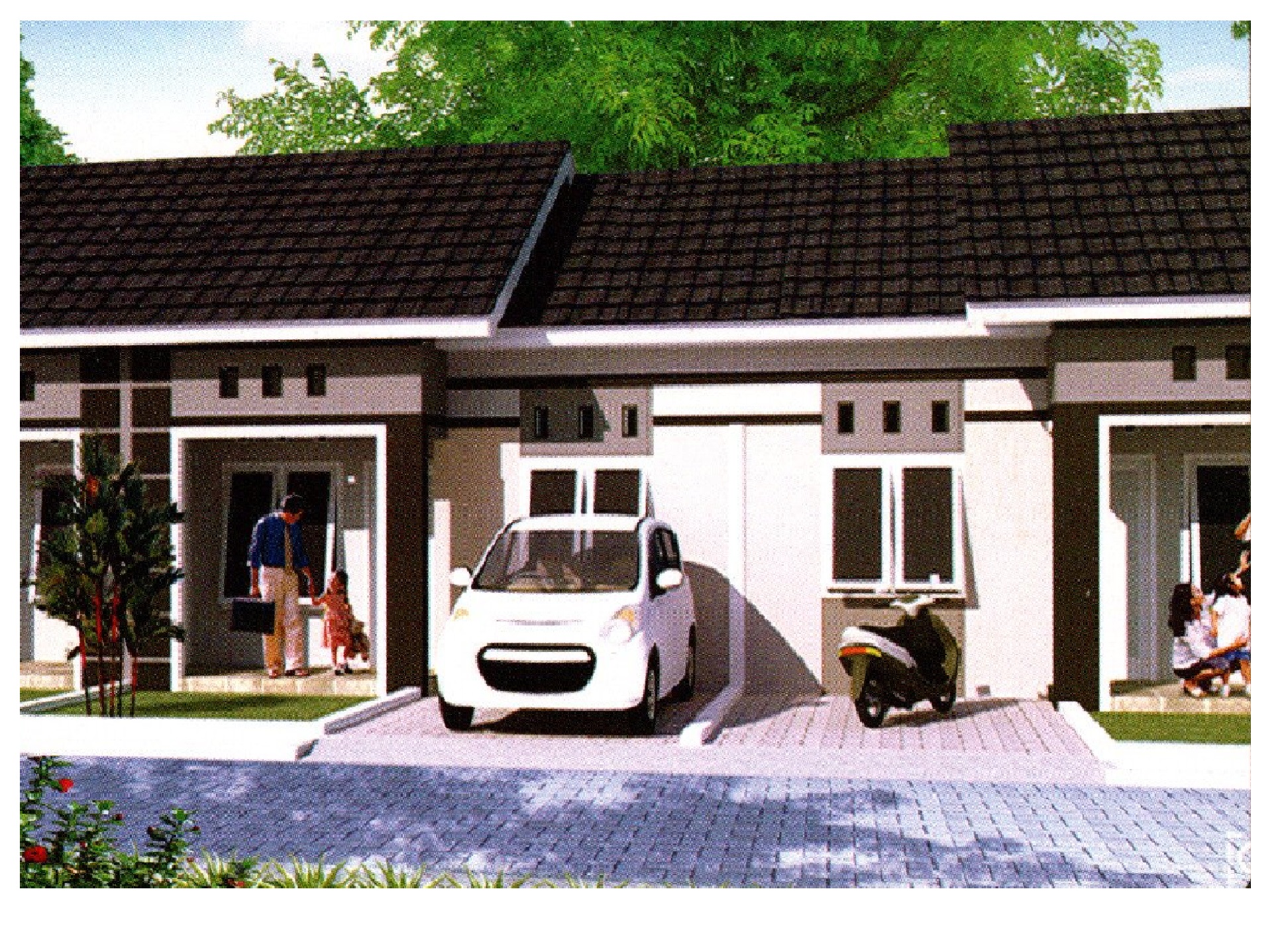 foto tampak rumah tipe 36/72 perumahan RUMAH PONDOK CEMARA
