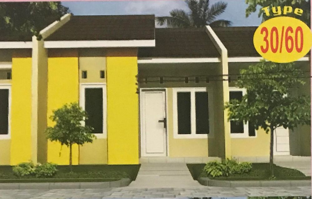 foto tampak rumah tipe 30/60 perumahan bumi cikampek baru