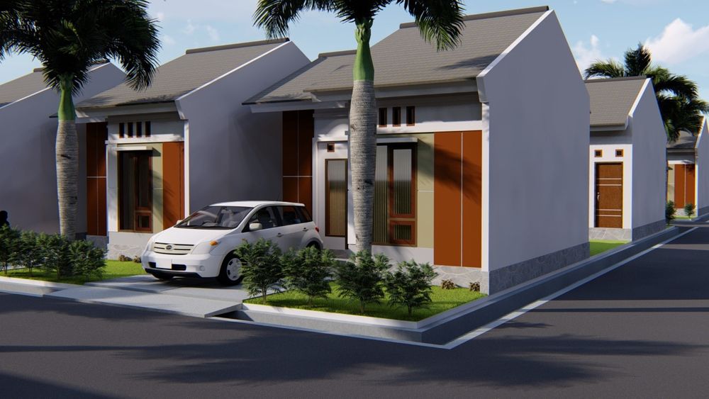 foto tampak rumah tipe 36 perumahan VILLA INDAH TAHOA