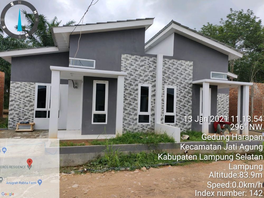 foto tampak rumah tipe 36/77 perumahan De'feros residence