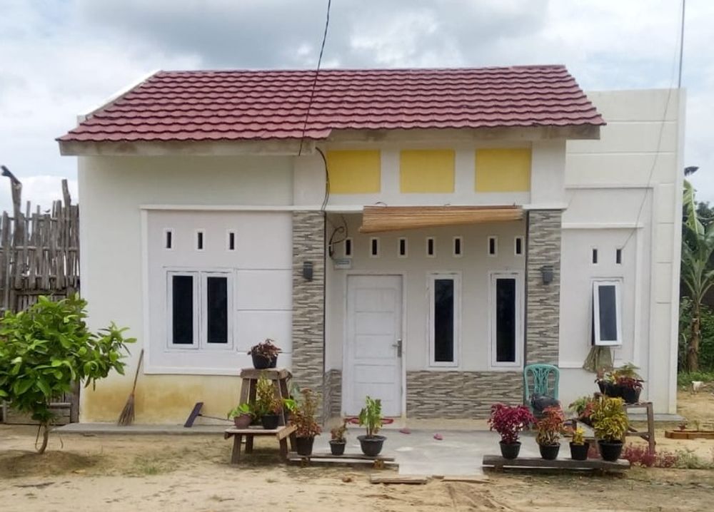 foto tampak rumah tipe 36 perumahan MEGOW PAK WAWAI